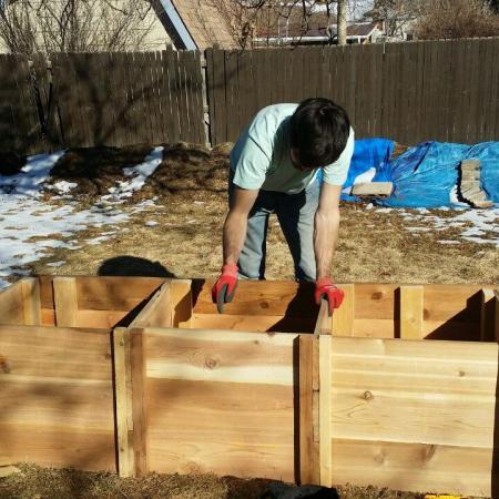 Building a compost out of reclaimed materials